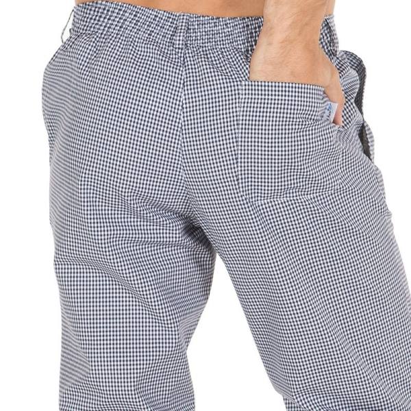 Pantalón de Cocinero de Cuadro Marino