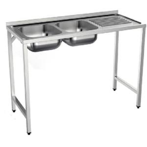 Fregadero 1200x500mm Escurridor Derecha 2 Senos
